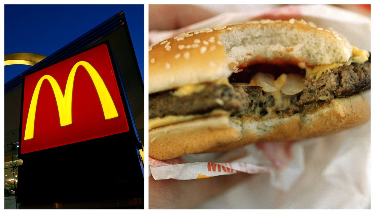 Kvinnan upptäckte någonting motbjudande i sin hamburgare på McDonald's.